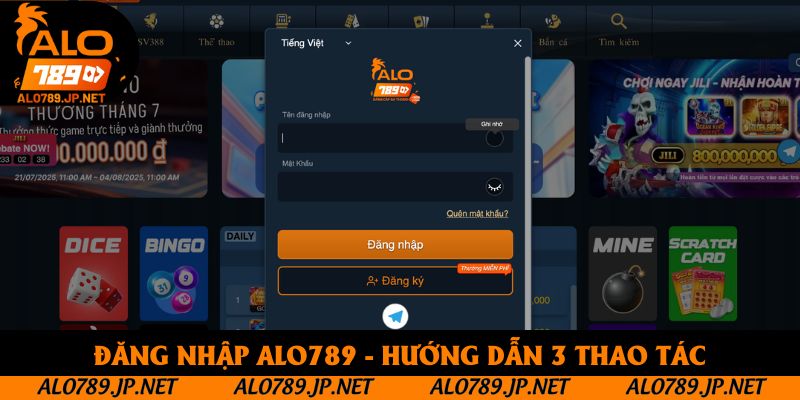 Đăng Nhập Alo789 - Truy Cập Tài Khoản Trong Vài Giây, An Toàn 2025 1 Đăng Nhập Alo789 - Hướng Dẫn 3 Thao Tác Cực Đơn Giản
