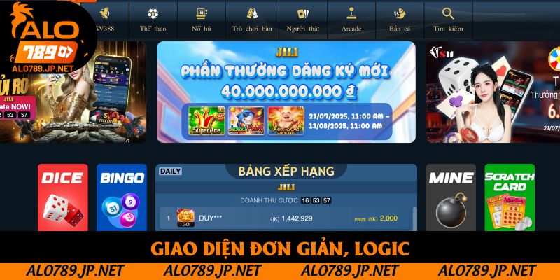 Đăng Nhập Alo789 - Truy Cập Tài Khoản Trong Vài Giây, An Toàn 2025 4 Giao diện đơn giản, logic