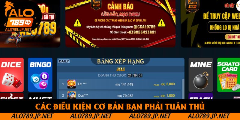 Rút Tiền ALO789 Như Thế Nào? Hướng Dẫn Từ A - Z Cho Tân Thủ 2 Các điều kiện điều khoản cơ bản mà bạn phải tuân thủ